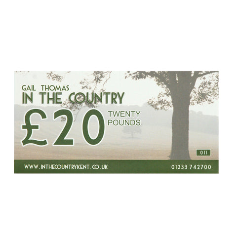 In The Country gift vouchers
