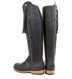 BareBack Sovereign Waxed Leather Boots with Tassel - Brown