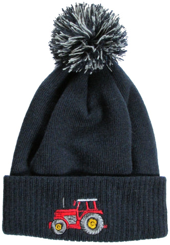 British Country Collection Pom Pom Hat - Navy Tractor