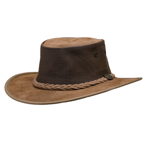 brown oil skin wax hat with leather braided hat - ak69xxl