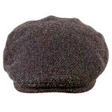 ZH014 Highland Harris Tweed Flat Cap - Brown