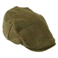 ZH097 Kinloch Waterproof British Tweed Flat Cap Brown/ Olive check