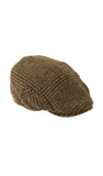 Chapman wool tweed flat cap - brown ch . ZH099