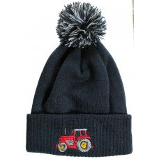 Tractor pompom hat