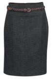 Jack Murphy Savannah Tweed Skirt - Winter Rust Herringbone